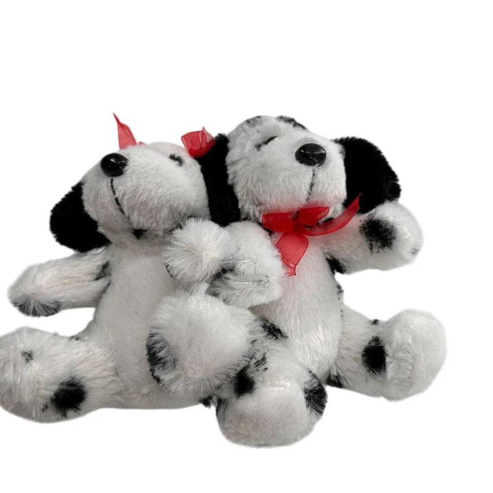 Megatoys Dalmatian Puppy Plush Pair Red Bows 8